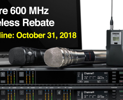 Shure 600 MHz Wireless Rebate Image